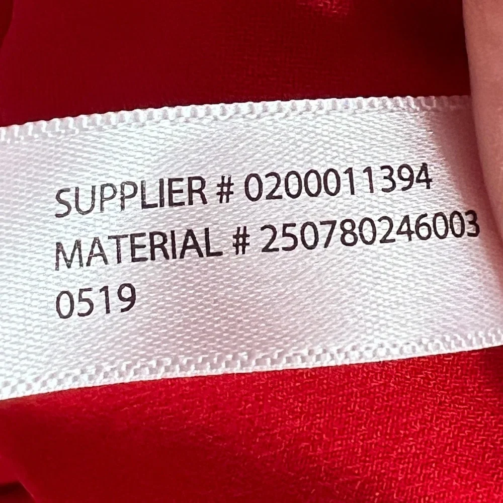 Lauren Ralph Lauren Women Red Ruched Faux Wrap Sheath Dress Sz 14 V Neck Stretch